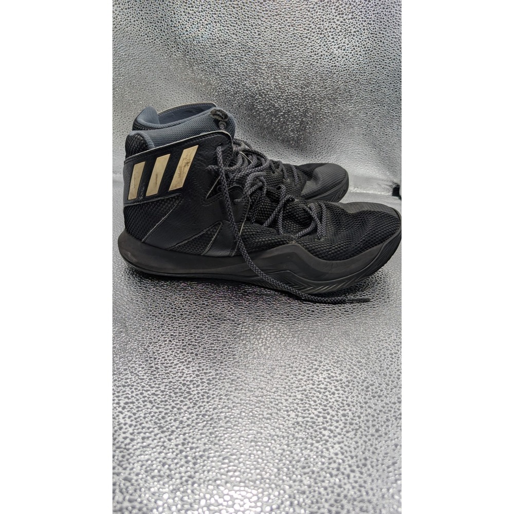 Adidas Dual Threat‎ 2017 Basketball Shoes Mens 12 Black Silver AQ7757 High Top